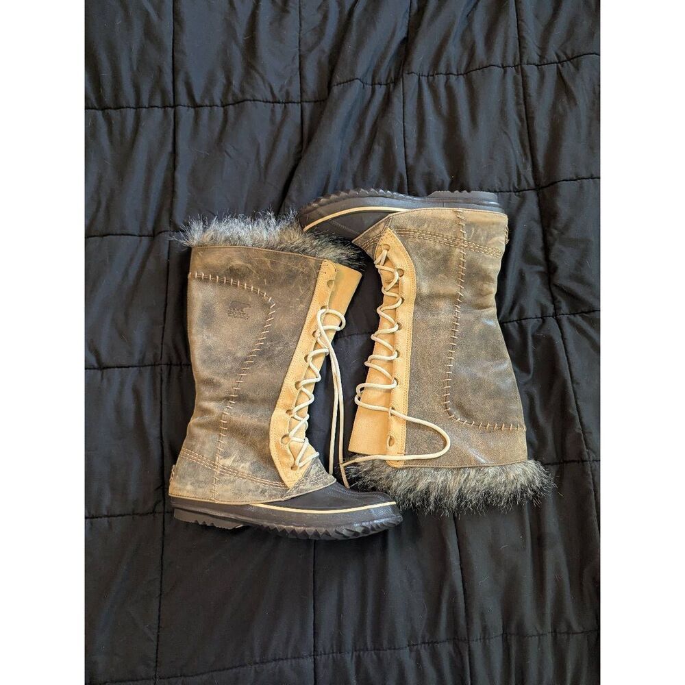 Sorel Cate the Great Tall Winter Boots, Leather Waterproof, Size 9 NWOB